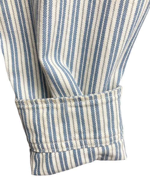 stussy（ステューシー）stussy (ステューシー) Stripe Garage JACKET ブルー×ホワイト サイズ:Lの古着・服飾アイテム