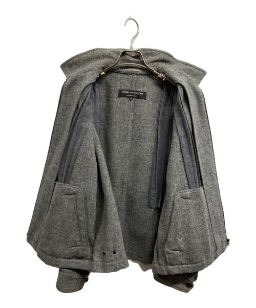 COMME des GARCONS HOMME PLUS（コムデギャルソンオムプリュス）COMME des GARCONS HOMME PLUS (コムデギャルソンオムプリュス) AD1995 95AW ウールジップアップジャケット グレー サイズ:Mの古着・服飾アイテム