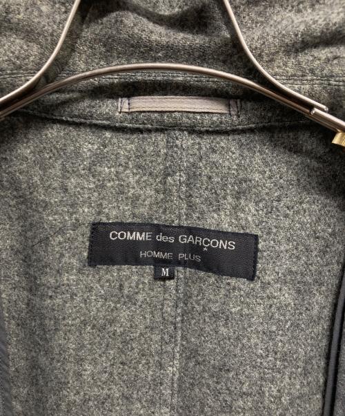 COMME des GARCONS HOMME PLUS（コムデギャルソンオムプリュス）COMME des GARCONS HOMME PLUS (コムデギャルソンオムプリュス) AD1995 95AW ウールジップアップジャケット グレー サイズ:Mの古着・服飾アイテム