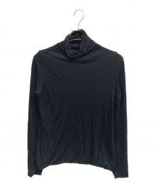 Y's for living（ワイズフォーリビング）の古着「レーヨンシルクL/Sカットソー」｜ブラック
