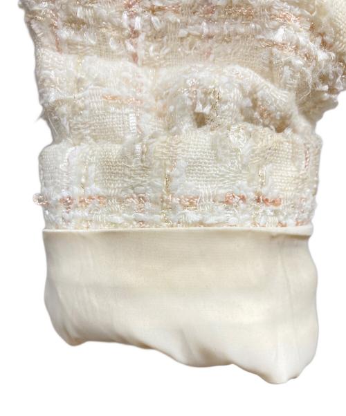 ANAYI（アナイ）ANAYI (アナイ) ツイードダウンコート アイボリー サイズ:36の古着・服飾アイテム