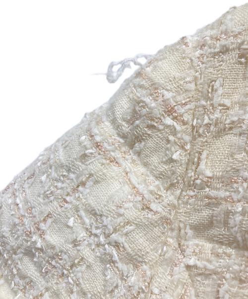 ANAYI（アナイ）ANAYI (アナイ) ツイードダウンコート アイボリー サイズ:36の古着・服飾アイテム