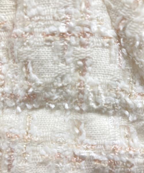 ANAYI（アナイ）ANAYI (アナイ) ツイードダウンコート アイボリー サイズ:36の古着・服飾アイテム