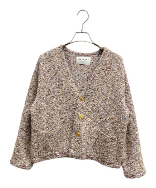 MACPHEE（マカフィー）MACPHEE (マカフィー) ミックスヤーンツイード Vネックカーディガン マルチカラー サイズ:Sの古着・服飾アイテム