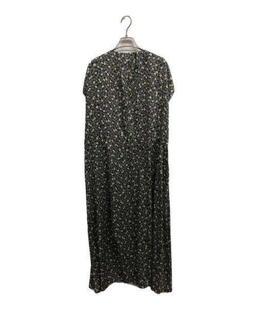BALLSEY（ボールジィ）BALLSEY (ボールジィ) レジェフラワープリント ギャザートップワンピース ブラック サイズ:36の古着・服飾アイテム