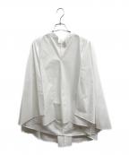 LE PHILル フィル）の古着「SOLOTEX ブロードケープブラウス」｜ホワイト