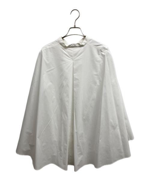 LE PHIL（ル フィル）LE PHIL (ル フィル) SOLOTEX ブロードケープブラウス ホワイト サイズ:Fの古着・服飾アイテム