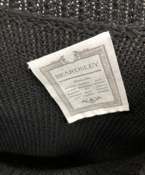 BEARDSLEY（ビアズリー）BEARDSLEY (ビアズリー) 袖ジャガードニット ブラック サイズ:Freeの古着・服飾アイテム