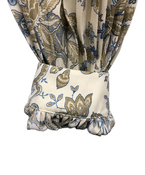 SOULEIADO（ソレイアード）SOULEIADO (ソレイアード) ポリエステルプリント プリーツワンピース イエロー サイズ:36の古着・服飾アイテム