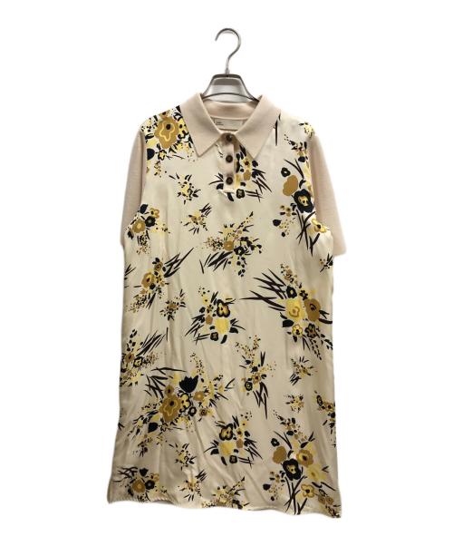 TORY BURCH（トリーバーチ）TORY BURCH (トリーバーチ) 半袖ワンピース ベージュ サイズ:Mの古着・服飾アイテム