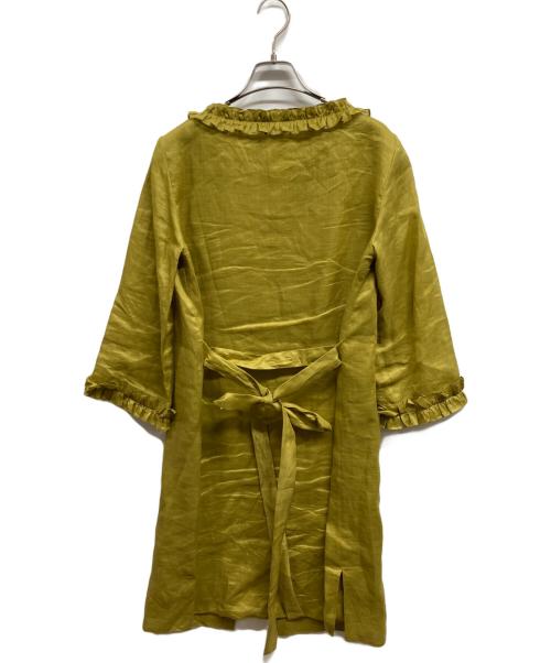 'S Max Mara（エスマックスマーラ）'S Max Mara (エスマックスマーラ) リネンブラウスワンピース イエロー サイズ:38の古着・服飾アイテム