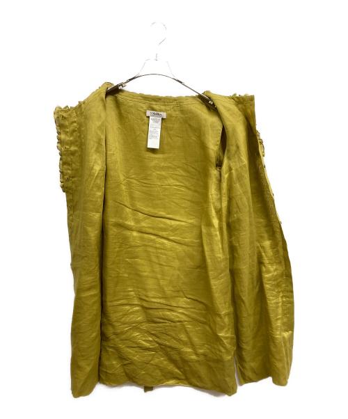 'S Max Mara（エスマックスマーラ）'S Max Mara (エスマックスマーラ) リネンブラウスワンピース イエロー サイズ:38の古着・服飾アイテム