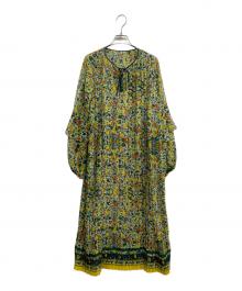 MUVEIL（ミュベール）の古着「プリーツワンピース」｜イエロー