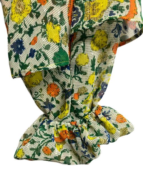 MUVEIL（ミュベール）MUVEIL (ミュベール) プリーツワンピース イエロー サイズ:38の古着・服飾アイテム