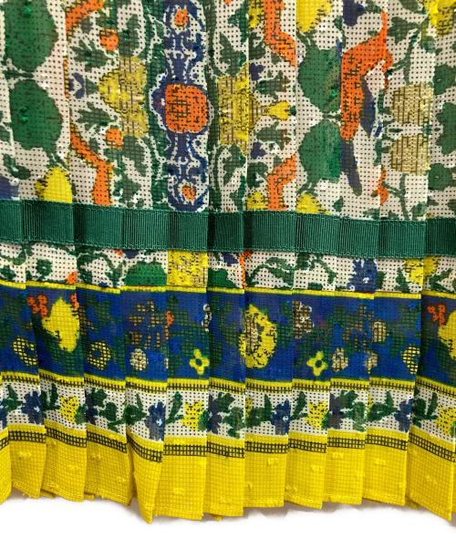 MUVEIL（ミュベール）MUVEIL (ミュベール) プリーツワンピース イエロー サイズ:38の古着・服飾アイテム