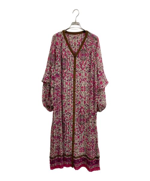 MUVEIL（ミュベール）MUVEIL (ミュベール) プリーツワンピース ピンク サイズ:Freeの古着・服飾アイテム