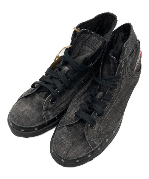 DIESEL（ディーゼル）DIESEL (ディーゼル) ハイカットスニーカー グレー サイズ:US7.5 未使用品の古着・服飾アイテム