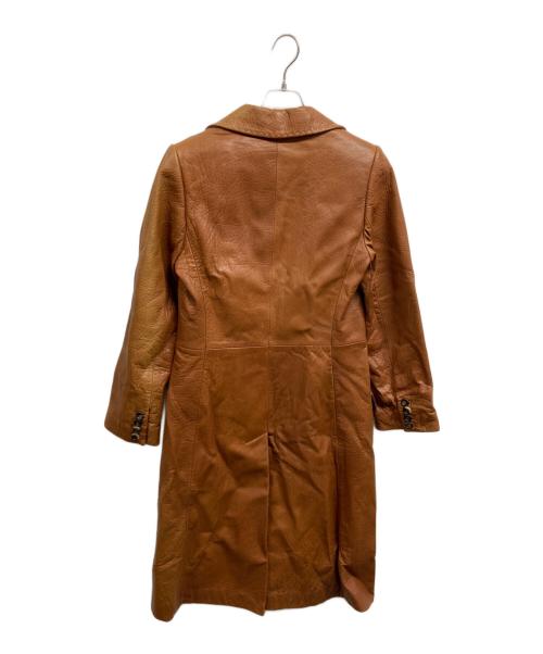 DOLCE & GABBANA（ドルチェ＆ガッバーナ）DOLCE & GABBANA (ドルチェ＆ガッバーナ) レザーコート ブラウン サイズ:46の古着・服飾アイテム