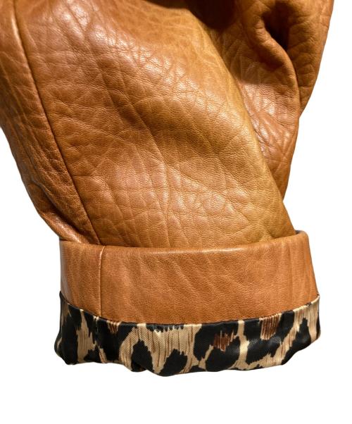 DOLCE & GABBANA（ドルチェ＆ガッバーナ）DOLCE & GABBANA (ドルチェ＆ガッバーナ) レザーコート ブラウン サイズ:46の古着・服飾アイテム