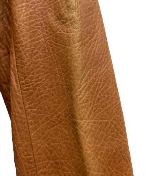 DOLCE & GABBANA（ドルチェ＆ガッバーナ）DOLCE & GABBANA (ドルチェ＆ガッバーナ) レザーコート ブラウン サイズ:46の古着・服飾アイテム