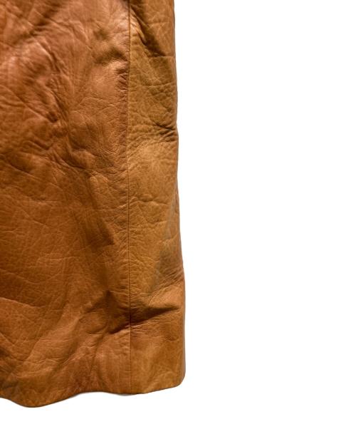 DOLCE & GABBANA（ドルチェ＆ガッバーナ）DOLCE & GABBANA (ドルチェ＆ガッバーナ) レザーコート ブラウン サイズ:46の古着・服飾アイテム