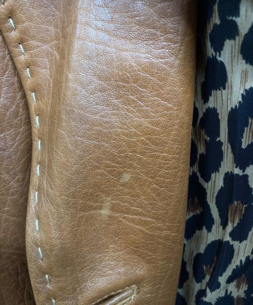 DOLCE & GABBANA（ドルチェ＆ガッバーナ）DOLCE & GABBANA (ドルチェ＆ガッバーナ) レザーコート ブラウン サイズ:46の古着・服飾アイテム