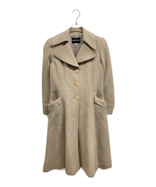 GIORGIO ARMANI（ジョルジョアルマーニ）GIORGIO ARMANI (ジョルジョアルマーニ) カシミヤブレストコート ベージュ サイズ:44の古着・服飾アイテム