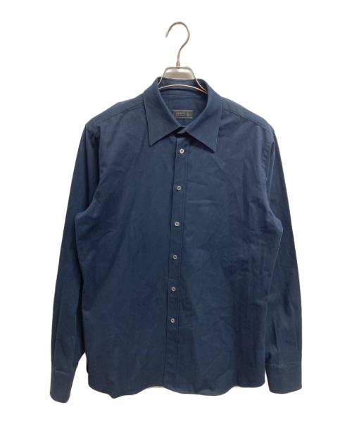 PRADA（プラダ）PRADA (プラダ) 長袖シャツ ネイビー サイズ:16/41の古着・服飾アイテム