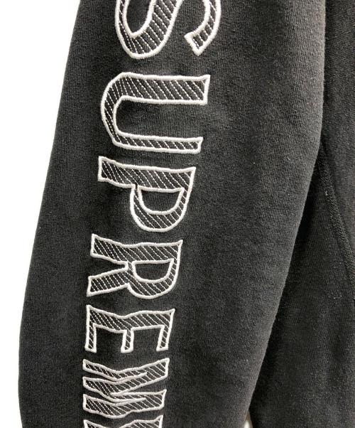 SUPREME（シュプリーム）Supreme (シュプリーム) Sleeve Embroidery Hooded Sweatshirt ブラック サイズ:Mの古着・服飾アイテム