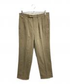 BERNARD ZINSベルナール ザンス）の古着「タックテーパードパンツ」｜ベージュ