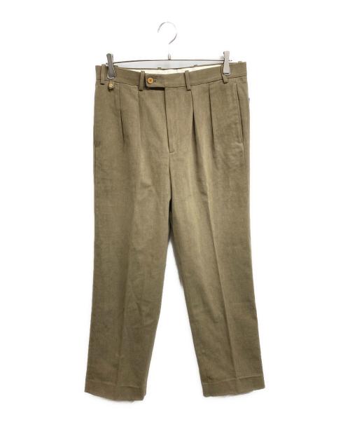 BERNARD ZINS（ベルナール ザンス）BERNARD ZINS (ベルナール ザンス) タックテーパードパンツ ベージュ サイズ:40 未使用品の古着・服飾アイテム