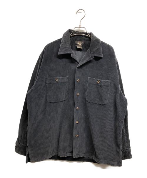 RRL（ダブルアールエル）RRL (ダブルアールエル) コーデュロイオープンカラーシャツ ブラック サイズ:Mの古着・服飾アイテム