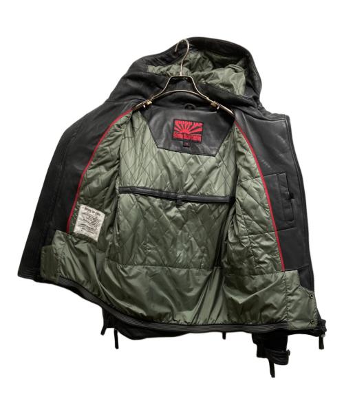 UNIONJAP（ユニオンジャップ）UNIONJAP (ユニオンジャップ) ライダースダウンジャケット ブラック サイズ:Mの古着・服飾アイテム