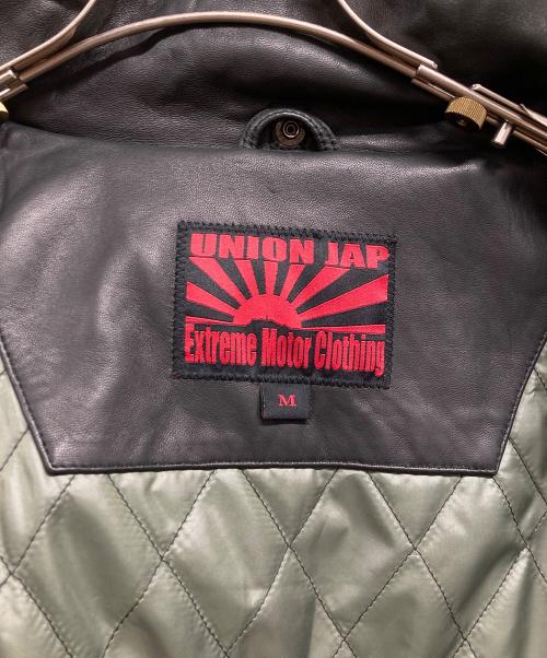 UNIONJAP（ユニオンジャップ）UNIONJAP (ユニオンジャップ) ライダースダウンジャケット ブラック サイズ:Mの古着・服飾アイテム