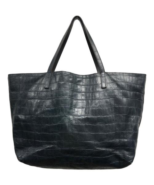 Felisi（フェリージ）Felisi (フェリージ) 型押しトートバッグ ネイビーの古着・服飾アイテム