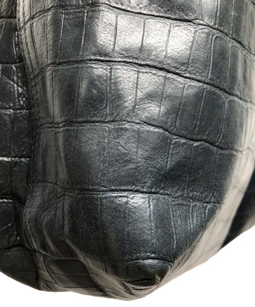 Felisi（フェリージ）Felisi (フェリージ) 型押しトートバッグ ネイビーの古着・服飾アイテム