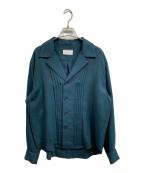 TAAKKターク）の古着「PINTUCK SHIRT」｜グリーン