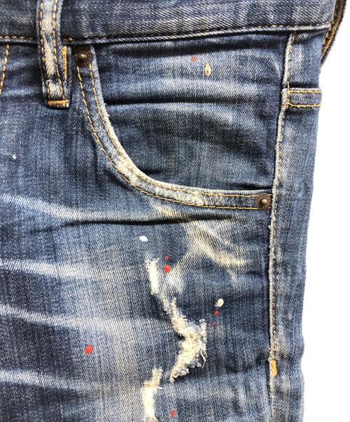 DSQUARED2（ディースクエアード）DSQUARED2 (ディースクエアード) ダメージスキニージーンズ インディゴ サイズ:42の古着・服飾アイテム