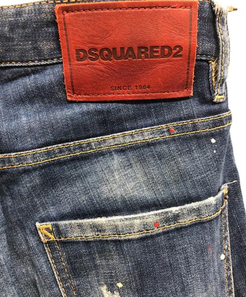 DSQUARED2（ディースクエアード）DSQUARED2 (ディースクエアード) ダメージスキニージーンズ インディゴ サイズ:42の古着・服飾アイテム