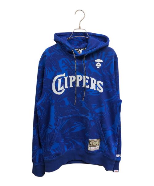 A BATHING APE（ア ベイシング エイプ）A BATHING APE (ア ベイシング エイプ) コラボパーカー ブルー サイズ:Lの古着・服飾アイテム