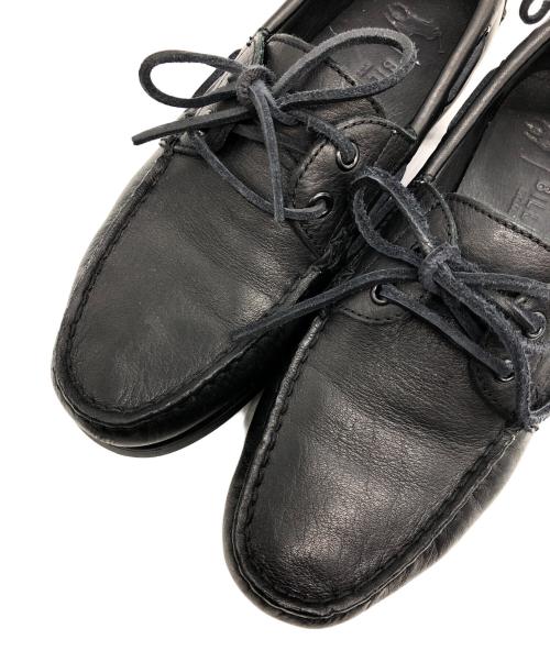 POLO RALPH LAUREN（ポロ・ラルフローレン）POLO RALPH LAUREN (ポロ・ラルフローレン) BILLY'S (（ビリーズ) デッキシューズ ブラック サイズ:UK8の古着・服飾アイテム