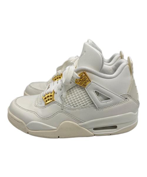 NIKE（ナイキ）NIKE (ナイキ) WMNS AIR JORDAN 4 RETRO ホワイト×ゴールド サイズ:UK4.5の古着・服飾アイテム