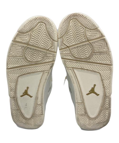 NIKE（ナイキ）NIKE (ナイキ) WMNS AIR JORDAN 4 RETRO ホワイト×ゴールド サイズ:UK4.5の古着・服飾アイテム