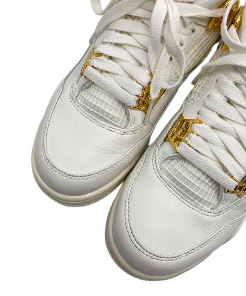 NIKE（ナイキ）NIKE (ナイキ) WMNS AIR JORDAN 4 RETRO ホワイト×ゴールド サイズ:UK4.5の古着・服飾アイテム