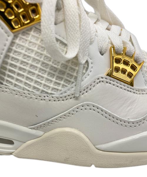 NIKE（ナイキ）NIKE (ナイキ) WMNS AIR JORDAN 4 RETRO ホワイト×ゴールド サイズ:UK4.5の古着・服飾アイテム