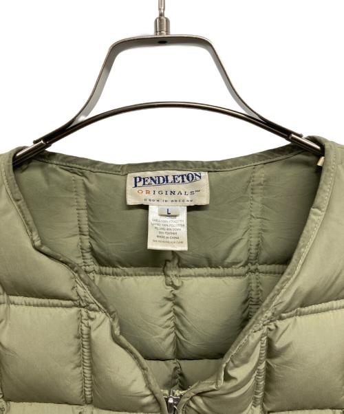 PENDLETON（ペンドルトン）PENDLETON (ペンドルトン) ダウンベスト ベージュ サイズ:Lの古着・服飾アイテム