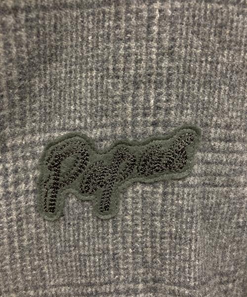 PAPAS（パパス）PAPAS (パパス) ショールカラーカーディガン グレー サイズ:Lの古着・服飾アイテム
