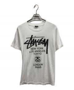 中古・古着通販】stussy (ステューシー) ラグランキャラクターTシャツ
