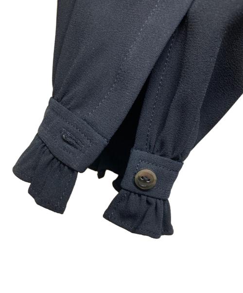 A.P.C.（アーペーセー）A.P.C. (アーペーセー) フリルネックワンピース ネイビー サイズ:38の古着・服飾アイテム