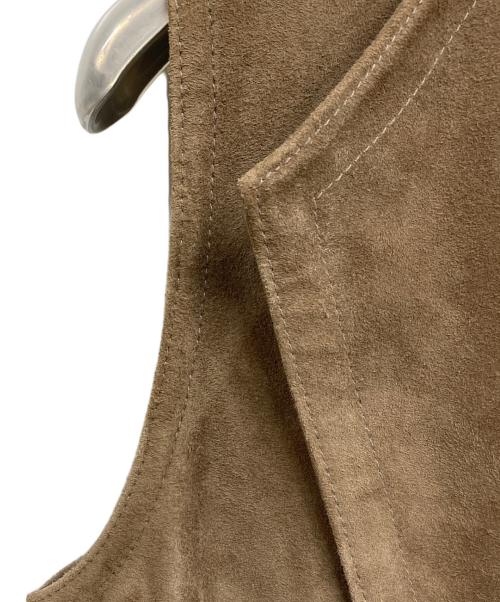 GRACE CONTINENTAL（グレースコンチネンタル）GRACE CONTINENTAL (（グレースコンチネンタル) レザーロングジレ ブラウン サイズ:36の古着・服飾アイテム